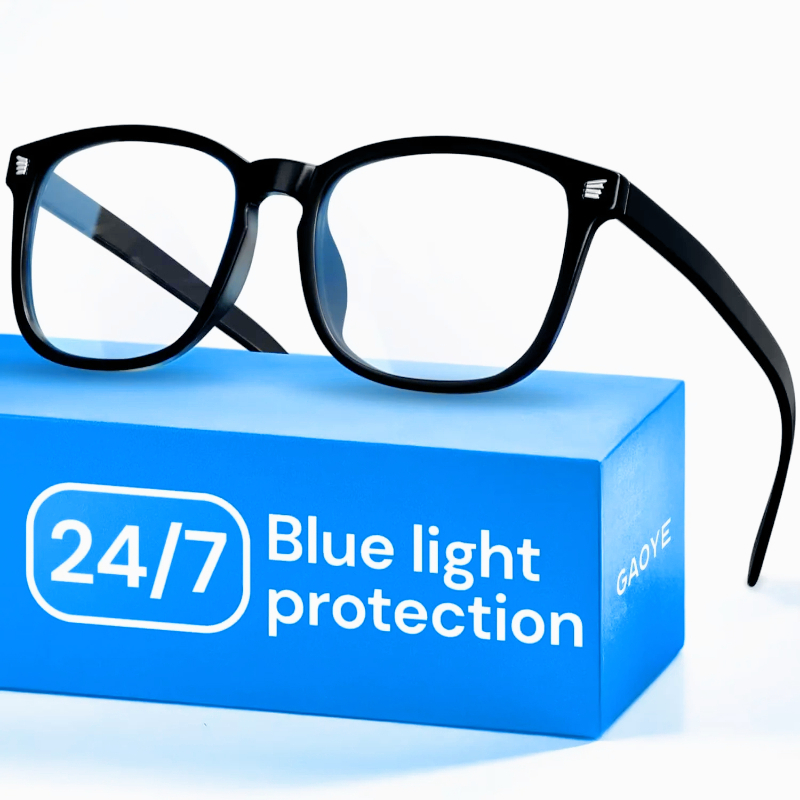 Gaming Glasses Blue - Schwarze Blaulichtfilter-Brille für Computer & Gaming