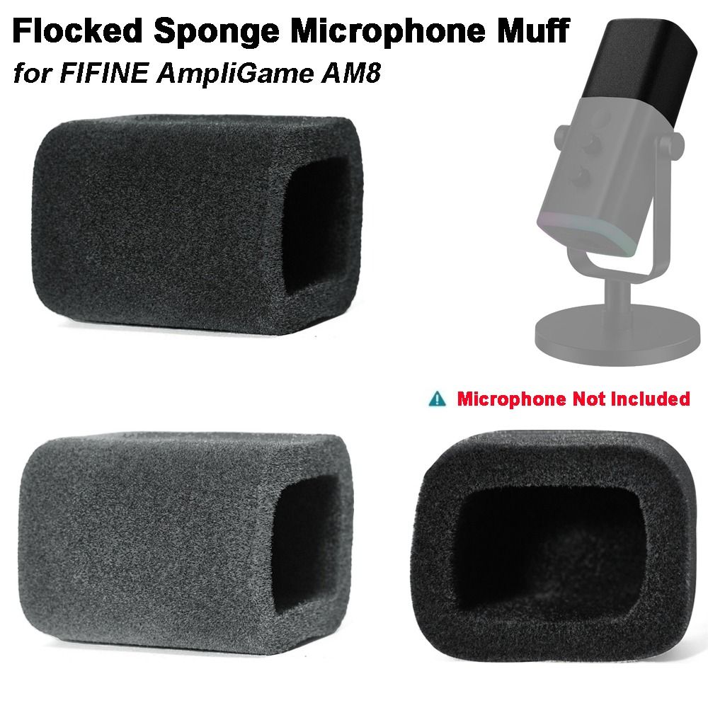 Sound Dampening Foam - 1 Stück Ersatz-Mikrofon-Windschutz, Geräuschreduzierender Beflockter Schaumstoff-Mikrofon-Muff,
