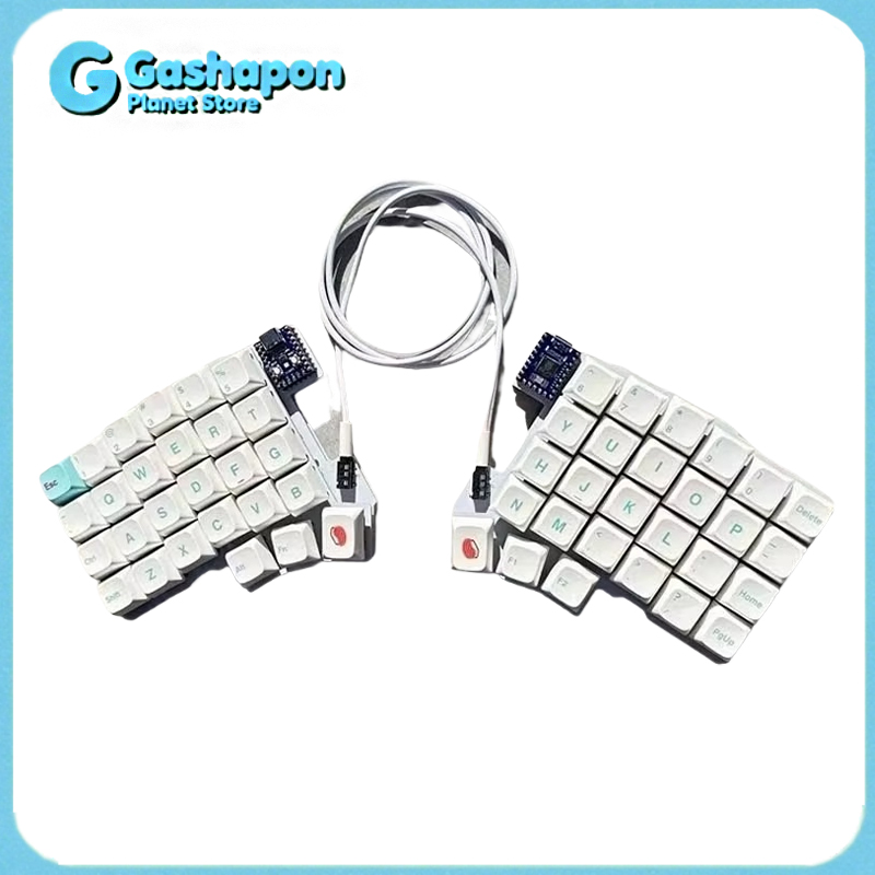 Zero Esports Gaming Gear - Silakka54 Ergonomische geteilte mechanische Tastatur, Hot-Swap-fähig,
