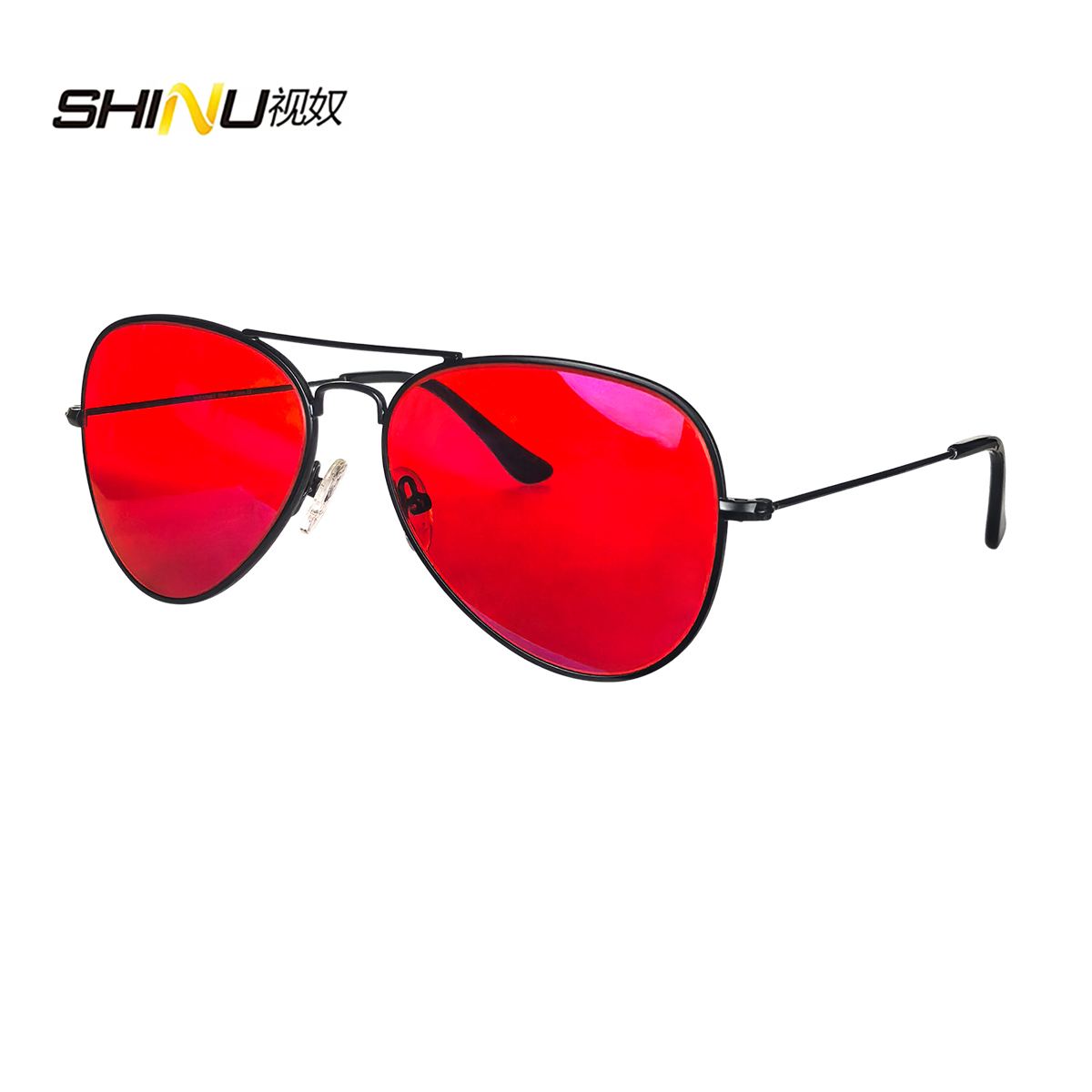 Gaming Glasses Blue - SHINU Rote Gläser Brille Männer Orange
