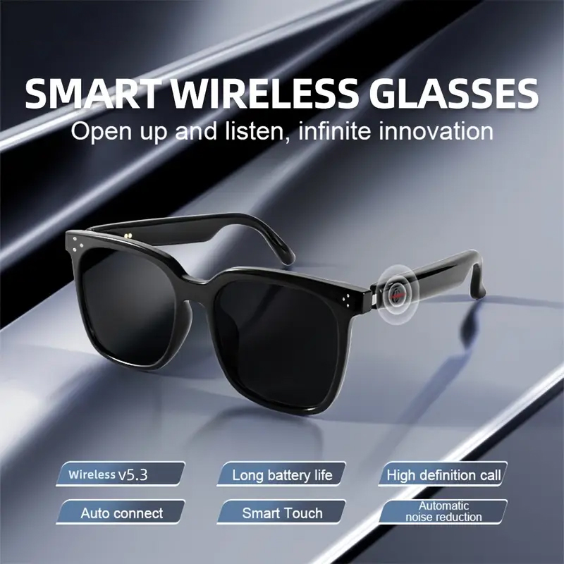 Gaming Glasses Blue - Kamera Smart Brille Bluetooth Anruf Sprachassistent